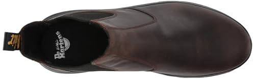 Dr. Martens Unisex Embury Chelsea Boot, Dark Brown Crazy Horse, 9 Women/8 Men