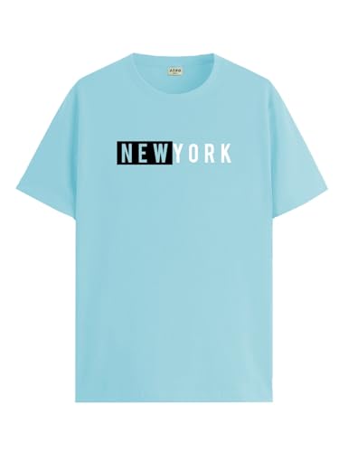 ADRO Men's Solid Regular Fit T-Shirt (RN24-NKY-MI_Mint