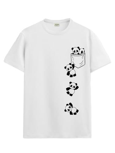 ADRO Regular Fit Tshirt for Men | Printed T Shirt for Men | 100% Cotton T-Shirt |Printed T Shirt | T-Shirts | Rn24-Poc-Wh-M Whit