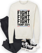 Fight Fight Fight Trump 2024 Graphic Sweatshirt Plus Size
