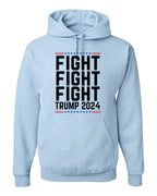 Fight Fight Fight 2024 Graphic Hoodie Plus Size