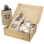 Customizable Groomsmen Gift Set Peach Gray Argyle Men’s Dress Socks