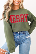 Merry Graphic Fleece Sweatshirts