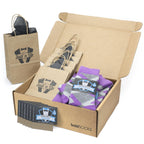 Customizable Groomsmen Gift Set Wisteria Purple Gray Argyle Men’s Dress Socks