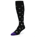 Black Robot Socks - Men's Over-the-Calf Dress Socks