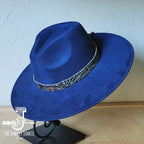 Turquoise Floral Western Leather Band W/Choice Hat