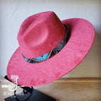 Blue Navajo Western Leather Band w/ Choice Hat