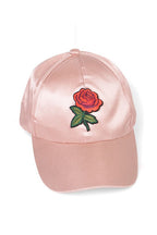 Rose Embroidered Fashion Satin Cap
