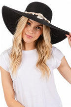 Sea Shell Rope Hat Band Floppy Sun Hat