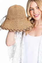 Crochet Straw Bucket Hat