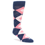Heathered Navy Men's Argyle Dress Socks Gift Box 3 Pack