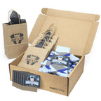 Customizable Groomsmen Kit Gift Set Blue Cobalt Gray Argyle Men’s Dress Socks
