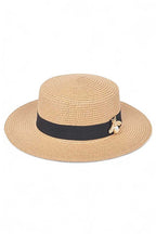 Iconic Bee Accent Straw Fedora Hat
