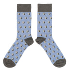Light Blue Coffee Socks -  Men's Novelty Dress Socks