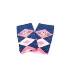 Flamingo Petal Pink Navy Argyle Junior Groomsmen Kid's Dress Socks