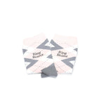 Petal Pink Gray Junior Groomsmen Kid's Dress Socks