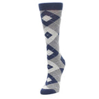 Navy Gray Argyle Women's Dress Socks