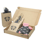 Customizable Groomsmen Gift Set Flamingo Petal Gray Mustache Men's Dress Socks