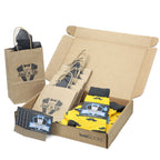 Groomsmen Gift Set Golden Gray Mustache Men's Dress Socks