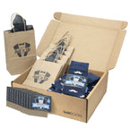 Groomsmen Gift Set Heathered Navy Mustache Men's Dress Socks