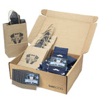 Groomsmen Gift Set Heathered Navy Mustache Men's Dress Socks