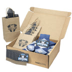 Customizable Groomsmen Gift Set Heathered Navy Argyle Men’s Dress Sock