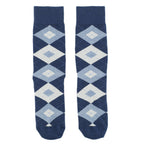 Customizable Groomsmen Gift Set Heathered Navy Argyle Men’s Dress Sock