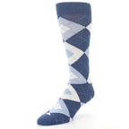 Heathered Navy Argyle Men’s Dress Socks