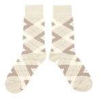 Customizable Groomsmen Gift Set Champagne Argyle Men’s Dress Sock