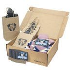 Customizable Groomsmen Gift Set Desert Rose Navy Argyle Men’s Dress Socks