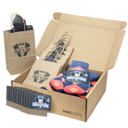 Customizable Groomsmen Gift Set Sunset Navy Argyle Men’s Dress Socks