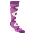 Raspberry Argyle Men's Dress Socks