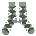 Olive Green Argyle Socks - Men's Dress Socks