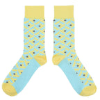 Yellow Blue Box Optical Men's Dress Socks