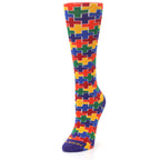 Multicolor Plus Rainbow Socks - Women's Crew Socks