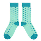 Mint Jade Polka Dot Women's Dress Socks
