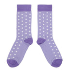 Lilac Iris Purple Polka Dot Women's Dress Socks