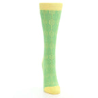 Green Yellow Feather Optics Women's Dress Socks