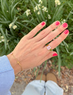 Lilac Enamel Cross Ring