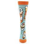 Teal Red Feathers Women's Dress Socks