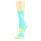 Blue Lime Sunshine Beer Socks - Women's Novelty Socks