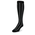 Black White Polka Dot Socks - Men's Over-the-Calf Socks