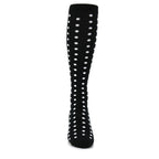 Black White Polka Dot Socks - Men's Over-the-Calf Socks