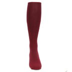 Burgundy Solid Color Socks - Men's Over-the-Calf Socks