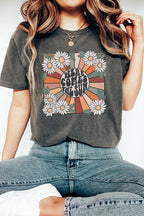 Here Comes The Sun Daisy Comfort Color Graphic Tee T-Shirt
