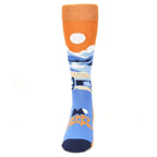 Blue Orange Happy Camper Men's Dress Socks