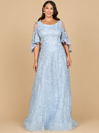 Lara 28881 - Cape Sleeve Mother's Gown