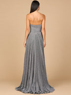 Flowing Pleated, Strapless Dress