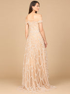 Off Shoulder A-line Gown