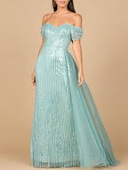 Off Shoulder Fitted Gown